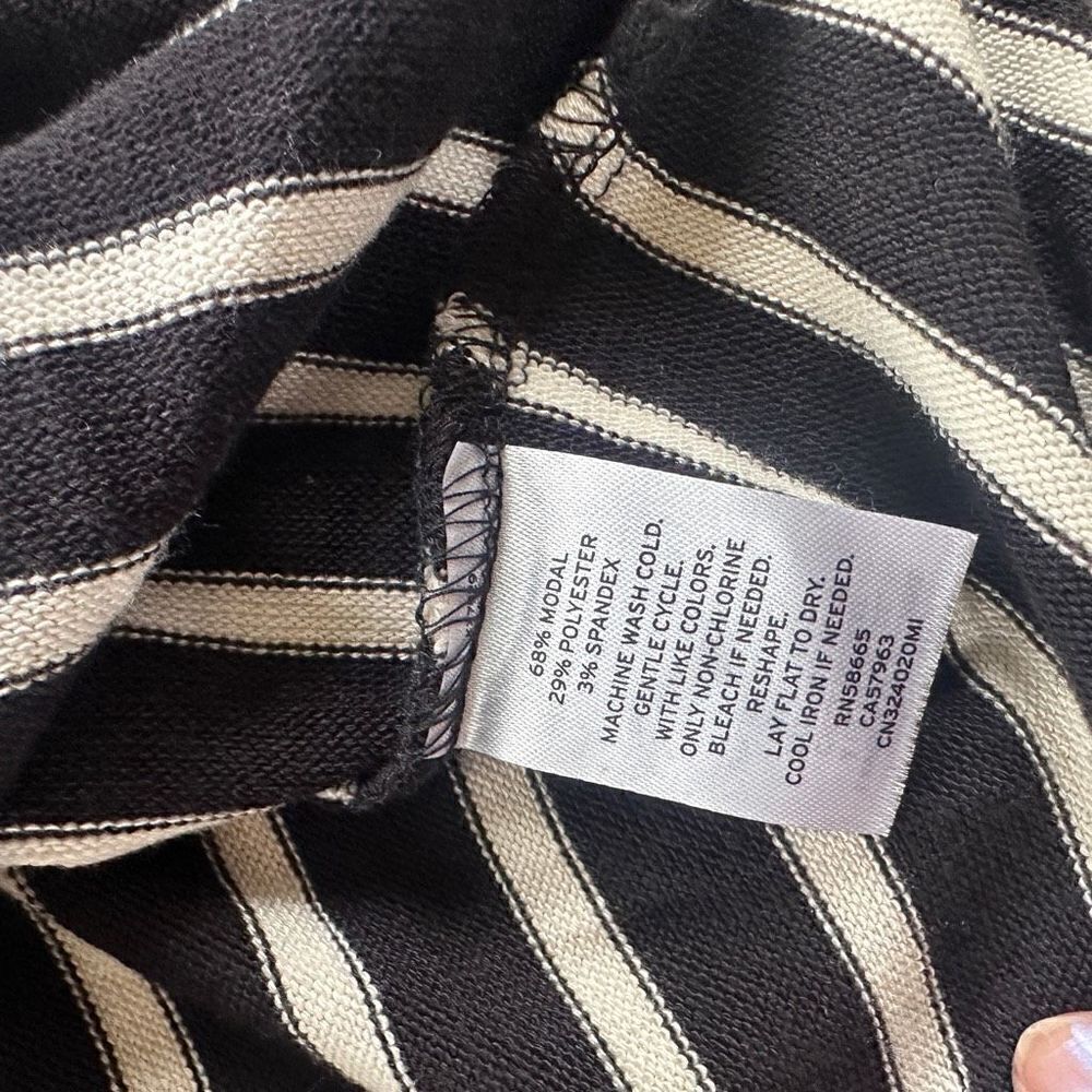 Caslon Women's Black and White Nautical Striped Knit Dress Size S - Picture 9 of 11